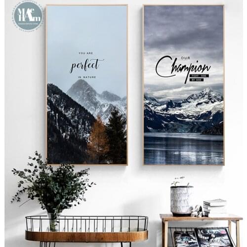 Nordic Decorative Beatiful Landscape wall art Canvas posters Painting Prints vertical wall pictures for Living Room Home Decor