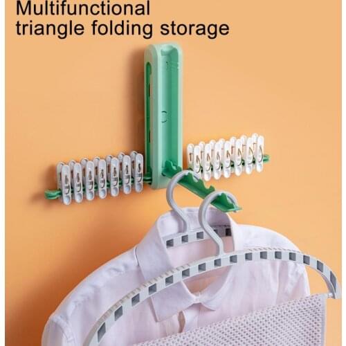Foldable Clothes Hanger Holder Multi-purpose Hanger Rack Space Saving Indoor Wall Clothes Hanger for Balcony