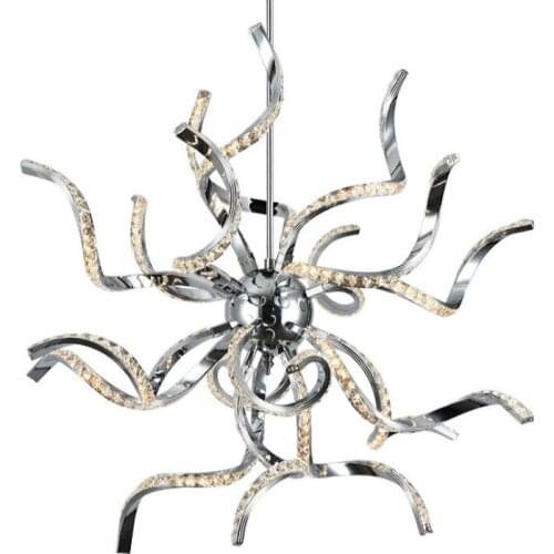 Modern Decorative 70cm LED Braches Ball Design Aluminium And Crystal Pendant Lighting For Living Room Hall Villa