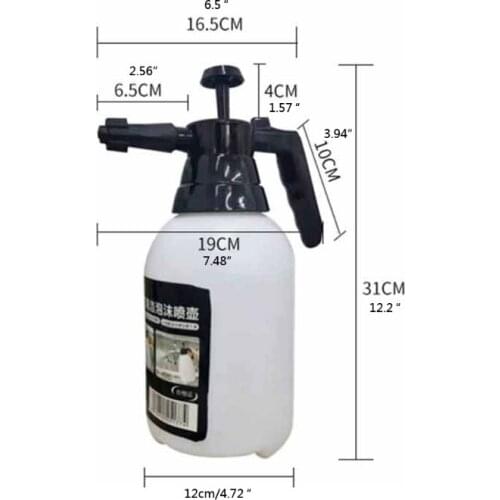 High-pressure Thickening Spray Can for Watering Flowers and Car Washing Sprinklers White+Black 1.8 L Watering Spraying