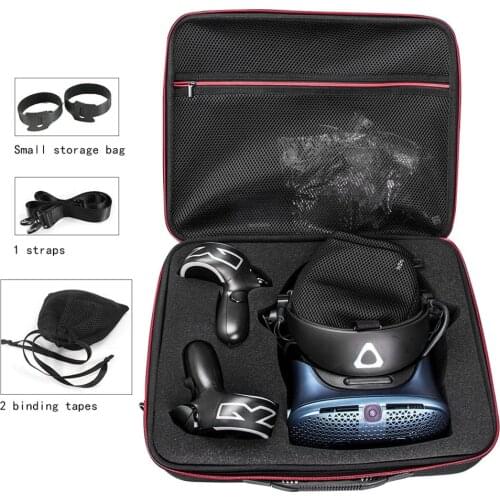 VR Storage Bag Portable Large Capacity Case All-around Zippered Carrying Pouch With High-grade Handle For HTC VIVE Cosmos