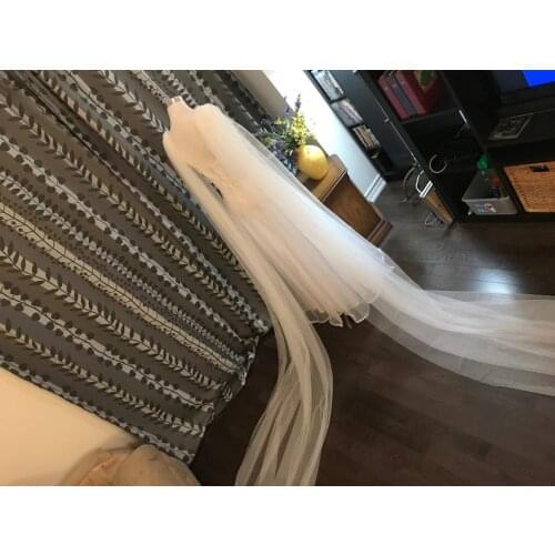 BRIDAL CAPE , Plain/Two Pieces Shoulder Cape 2.5 M / 3M / 3.5M / 4M / 5M Long In White / Off White / Ivory / Champagne / Black