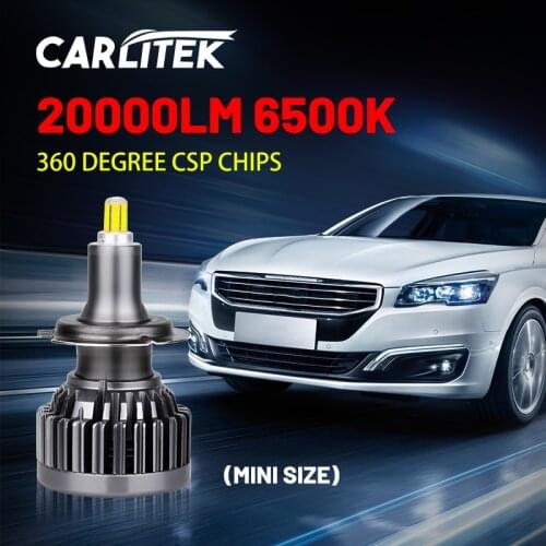 LED H7 H1 H11 H8 H9 Car Headlight 20000LM 360 CSP Chips 9006 9005 HB3 HB4 6500K White Mini Size Fog Lights High Bright Carlitek