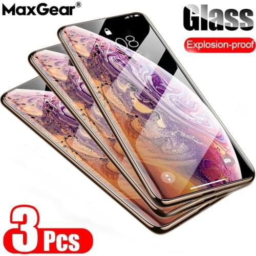 3pcs Full Cover Tempered Glass On For iPhone 7 8 6s Plus 5s SE Screen Protector Film For iPhone 12 11 Pro Max X XR XS MAX Glass