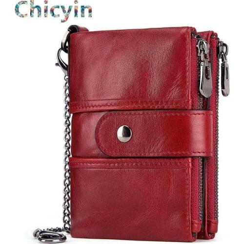 Rfid 100% Genuine Leather Women Wallet Female Portomonee Coin Purse Short Male Money Bag Quality Designer Male Card Small 2019