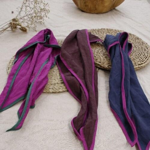 Johnature 2020 Autumn New Retro Patchwork Women Fashion Scarfs Cotton Linen Comfortable Chinese Style 3 Color Women Scarf