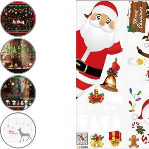 1 Set Good Decorative Realistic Christmas Themed Decal Window Sticker Practical Simple Installation