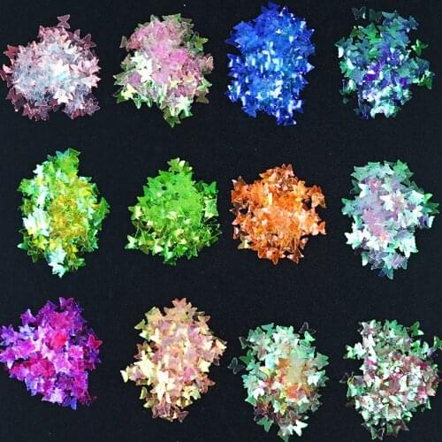 1 Bag Nail Art *Butterfly* Holographic Iridescent G GLITTER MYLAR FLAKES NAIL GLITTER SHARDS CHUNKY IRIDESCENT SEQUINS