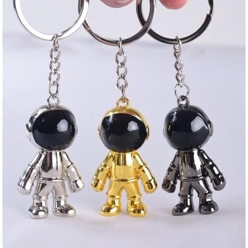 10pcs/lot astronaut keychain key ring space robot key chain key holder creative portachiavi llaveros hombre free shipping