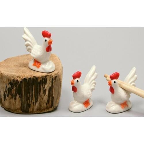 100pcs super cute cocks shape ceramic chopstick holders Dinnerware Home Decoration handicraft ornaments pen holder