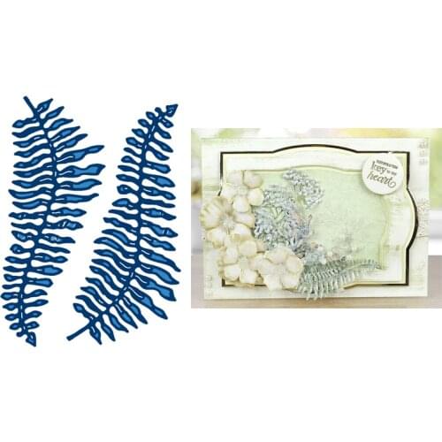 2PCS/Set Pine Needle Metal Cutting Dies Stencils for DIY Scrapbooking Photo Album Decorative Embossing Paper Card Crafts Die Cut