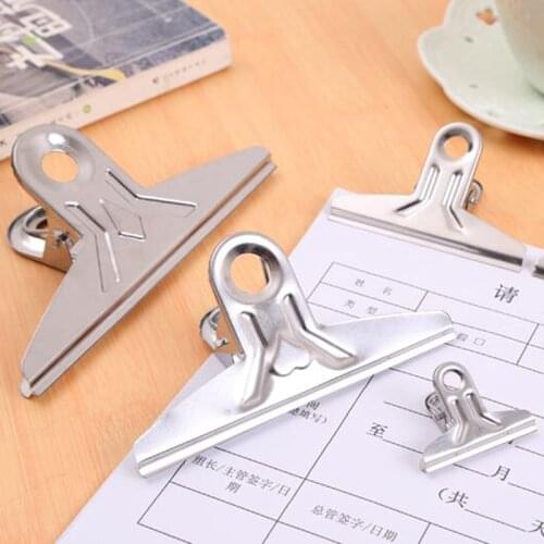 20pcs/lot Grip Clips Bulldog Clips Newspaper Letter Snacks Bag Sketchpad Clips Metal Clip Size 118mm/150mm Stationery Papelaria