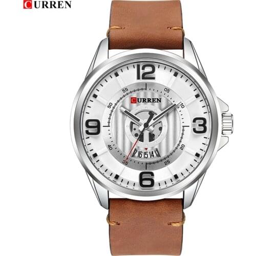 2018 CURREN Top Luxury Brand Men Watch Fashion Quartz Wrist Watches Male Waterproof Date Leather Sport Watch Relogio Masculino