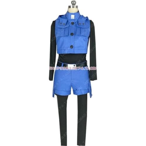 2020 Assassination Classroom Ansatsu Kyoushitsu Kaede Kayano Blue Battle Suit Uniform Cosplay Costume Full Set