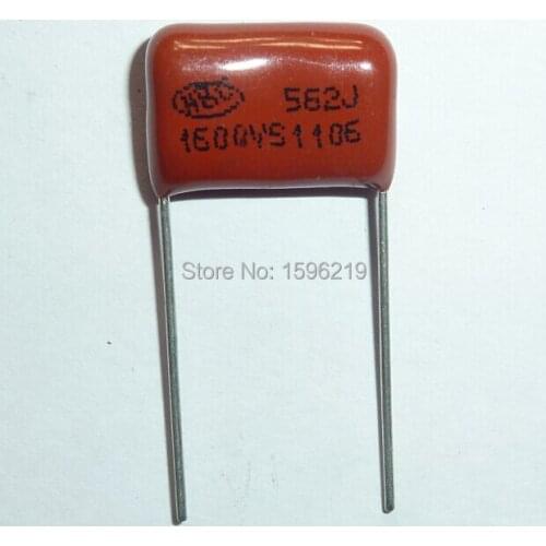 50pcs CBB capacitor 562 1600V 562J 1.6KV 5600pF 5.6nF P15 CBB81 Metallized Polypropylene Film Capacitor