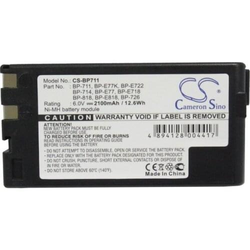 Cameron Sino 2100mAh Battery For Canon BP-711,BP-714,BP-726,BP-818,BP-E718,BP-E722