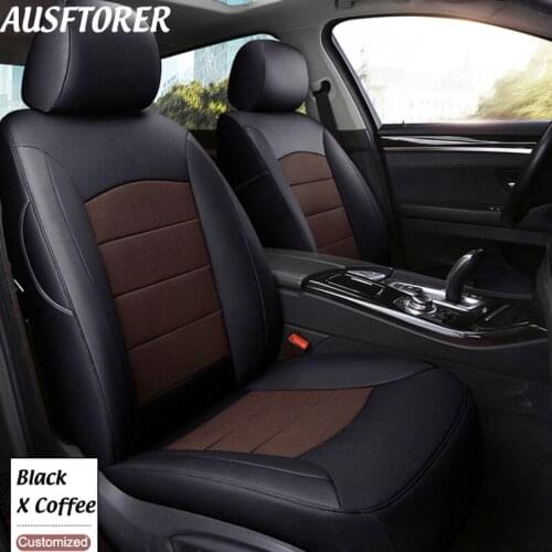AUSFTORER Exact Fit Automobiles Seat Cover for Buick Enclave Genuine Leather Seat Covers All 7 Seats Support Cushion Accessories