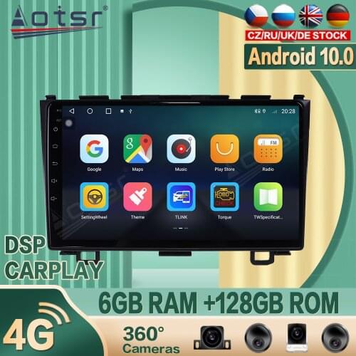 128G for Honda CRV 2007 - 2011 Android Car radio Player GPS Navigation 360 camera Auto Stereo 2din Multimedia Video DSP carplay