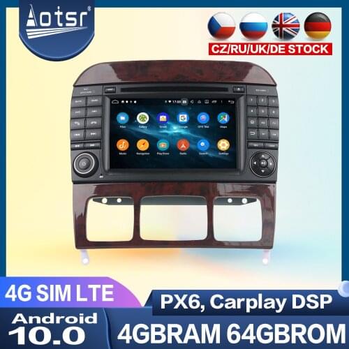 Car Multimedia DVD Player For Benz S-class W220 S500 S430 S400 S320 Android Radio Stereo PX6 Car GPS Navigation Head Unit DSP 2K