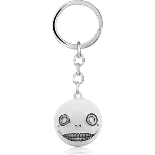 Game Jewelry NieR Automata Keychains Robot 2B Emil No2 Type B Keyring Car Chaverio Llavero Chaveiro For Men