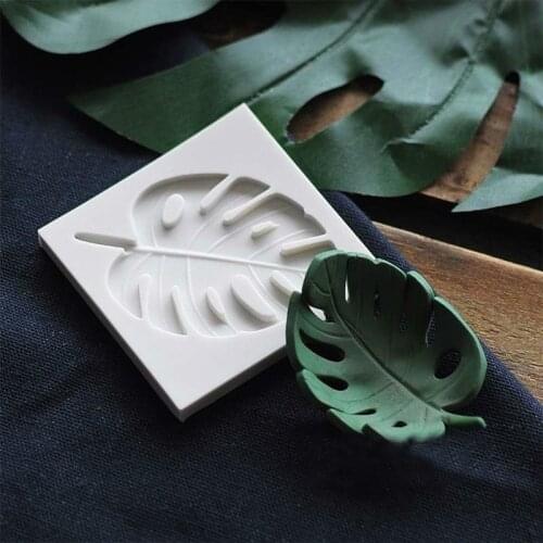 1PCS Leaf Silicone Mold Fondant Silicone Cake Decorating Molds Leaves Shaped Stencil Polymer Clay Tools