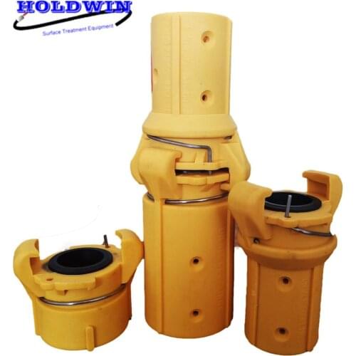 HOLDWIN yellow quick Nylon couplings for sandblast hose sand blasting nozzle holder for sandblaster machine Quick Connector
