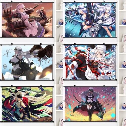 Canvas Painting Anime Game Azur Lane Prinz Enterprise Wall Art Prints Posters Room Decor Pictures for Bedroom Home Decoration