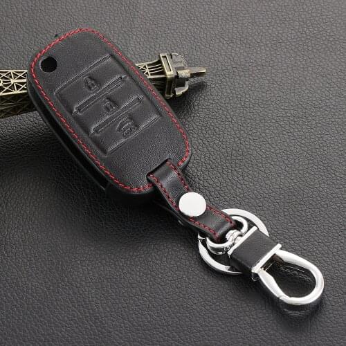 Leather Chain Car Flip Key Cover For Kia Sportage QL KX5 RIO 2017 K3 K4 K5 Ceed Sorento Cerato Optima Frote KeyChain Case Holder