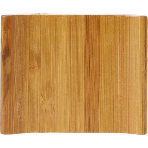 L9BE Nutural Bamboo Soap Holder Dish Tray Stylish Vintage Storage Teacup Mat For Home Bathroom Kitchen