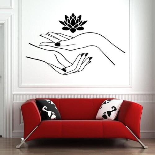 Manicure shop wall shicker for windows Beauty Salon Wall Decal Nail Salon home Decor Pedicure Hands Sticker Nail Polish G277
