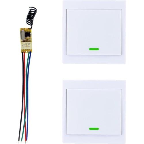 DC 3.6V 3.7V 4.2V 4.5V 5V 6V 7.4V 9V 12V Mini Relay Remote Switch Contact NO COM NC Wireless 86 Wall Panel Transmitter