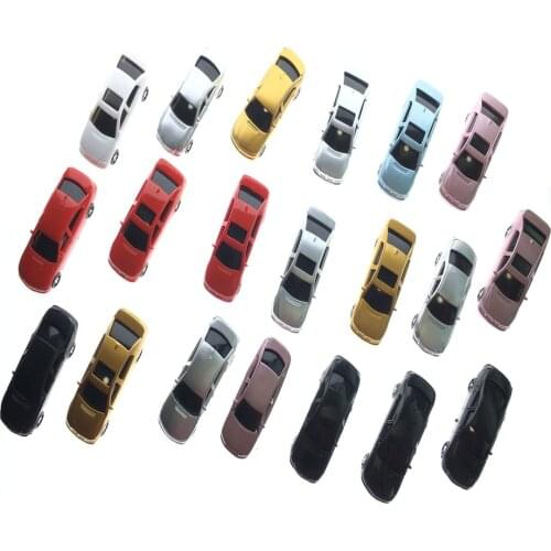 20pcs Model Cars Toys 1/100 Building Train Layout Set Model Train HO/TT/N/Z Scale Railway Modeling Making Material