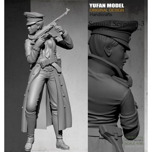 YuFan Model and sail original 1/35 World War II female officer 2 Resin soldier YFWW-2005 KNL Hobby