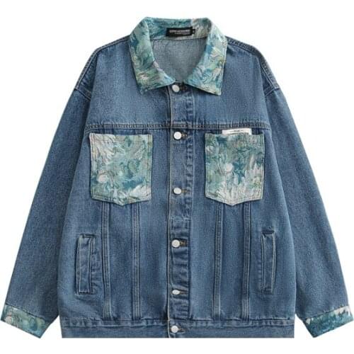 2021 Korean Fashion Pocket Denim Jacket For Men Style Casual Cotton Women Retro Jeans Outerwear Kpop Coat Chamarras Para Hombre