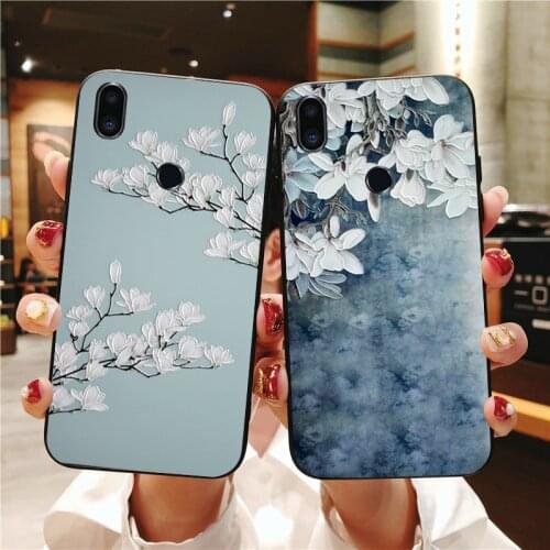 Luxury Soft Silicone Case For Meizu M3 Max M5 M6 M8 M9 Note 9 3D Flower Relief Cloth Cover For Meizu M3s M5S M6s M5C A5
