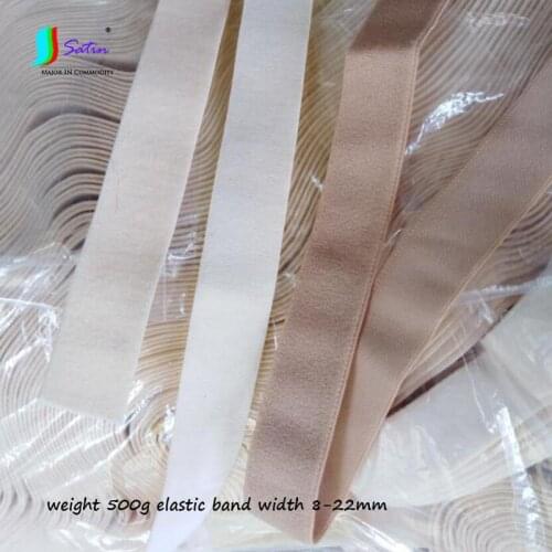 Wholesale Weight 500g Women Underwear Bra Sew Repair Diy material Width 8-22mm Soft White Black Colorful Flat Elastic Band