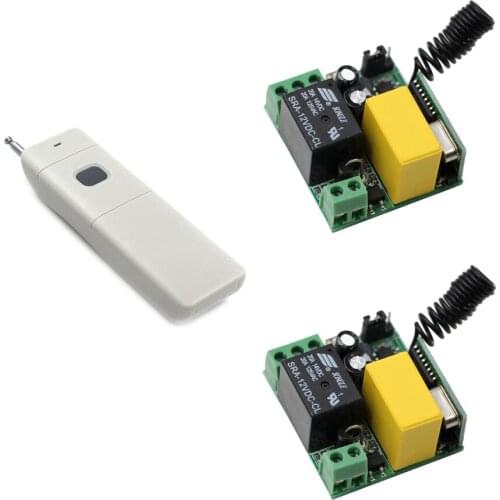 Newest AC 220V 1 CH RF Wireless Remote Control Switch Receivers Module & Transmitter High Power Long Distance 1000m 315/433Mhz