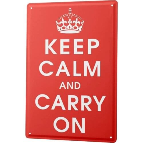 SINCE 2004 Tin Sign Metal Plate Decorative Sign Home Decor Plaques Sayings Keep Calm and Carry on Crown Rot Metal Plate 8X12