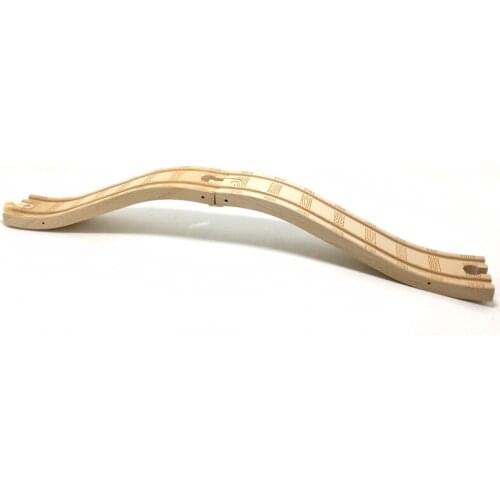 P072 High Quality Rail Small S Rail Bridge Combination Train Track Children Track Game Accessories Compatible Wooden Wood