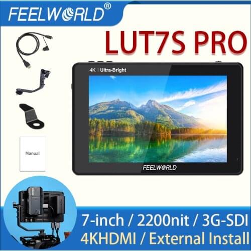 FEELWORLD LUT7S PRO portable monitor hdmi 7 Inch 2200nits 3D LUT Touch Screen DSLR Camera Field Director AC Monitor