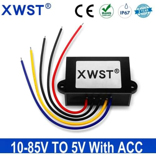 DC DC Converter 12V 24V 36V 48V 60V 72V 80V 85V to 5V 1A 2A 3A 4A 5A 6A Power Converter Step Down To 5V With ACC Controller