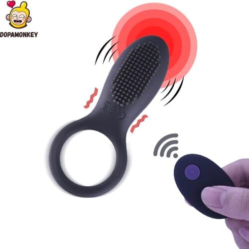 Adult Sex Toys Wireless Remote Control Penis Rings Vibrator Male Delay Ejaculation Lock Sperm Ring Clitoris Stimulator Sex shop