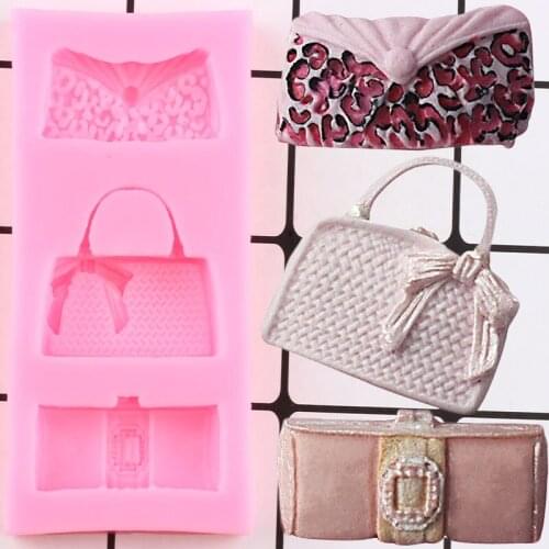 Bag Silicone Mold Cupcake Topper Fondant Cake Decorating Tools Chocolate Gumpaste Moulds Polymer Clay Molds Candy Making Mould