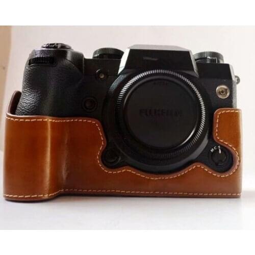 Tian beier rods camera base Leather half body camera case set for Fuji x-h1 camera bag