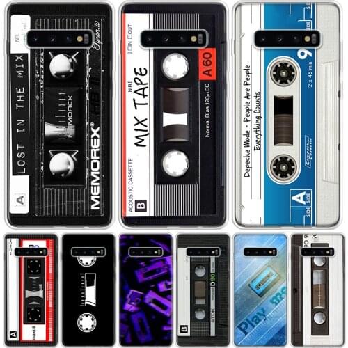 Vintage Magnetic Tape Cassette Cover Phone Case For Samsung Galaxy S10 S20 Ultra Note 10 9 8 S9 S8 J4 J6 J8 + Lite Plus Pro S7 C