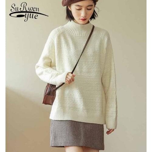 Autumn Winter Women Sweater Long Sleeve Vintage Sweater 2021 Korean Clothes Women Pullover Loose Outwear Fashion Clothing 10916