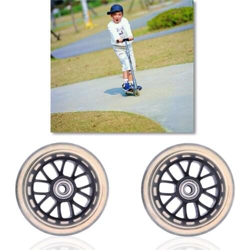 1 Pair 100mm Scooter Wheels Mute Replacement Wheels For Luggage Suitcase Baby Swing Car (Black)