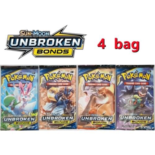 40/PCS Pokemon Card Nonstop Bond Uniform Thought Sun and Moon Gx Team Evolution Booster Collectible Trading Card