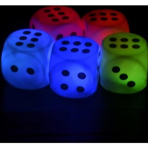 6 Side mini cube Lighting Luminous Adult Toys For Couple Love Game Gambling Craps for Event & Party Supplies 20pcs/Lot