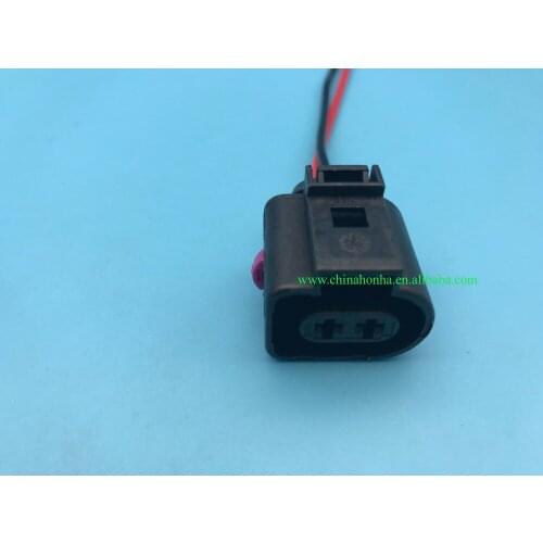 Free Shipping 2 Pin Female Electrical Auto Connector Wire harness Connector 1J0973722
